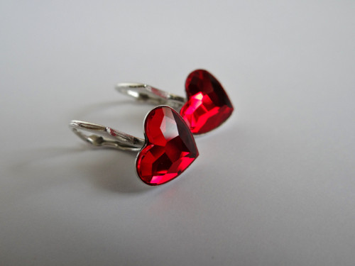 Dětské náušnice - Swarovski Heart — foto 5