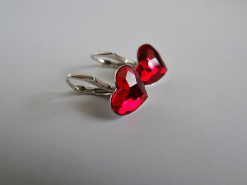Dětské náušnice - Swarovski Heart — foto 6