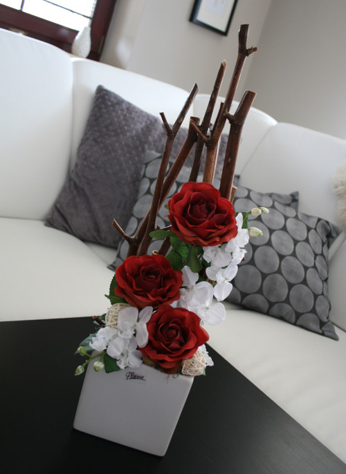 Keramická kostka s růžemi a orchidejemi — foto 2