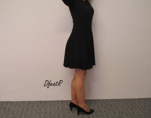Úpletová kolová sukně *černá* — foto 3