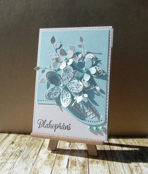 Blahopřání pastelově modré — foto 2
