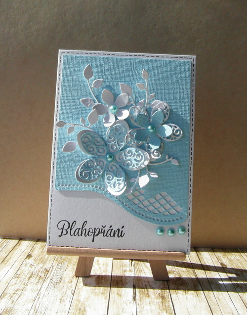Blahopřání pastelově modré — foto 3