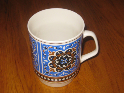 Retro hrnek-modré ornamenty — foto 3