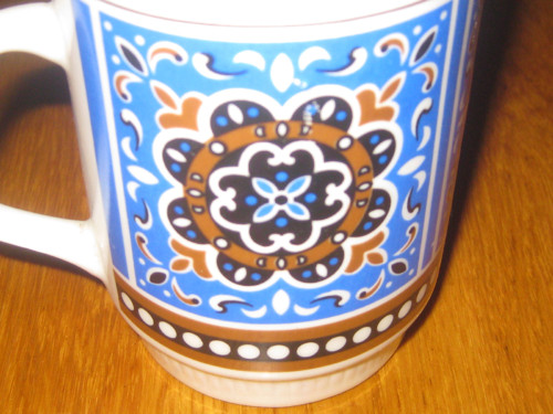 Retro hrnek-modré ornamenty — foto 4