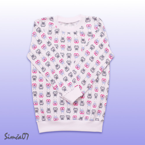 Pyžámko bílé červené sovičky v.128 — foto 2