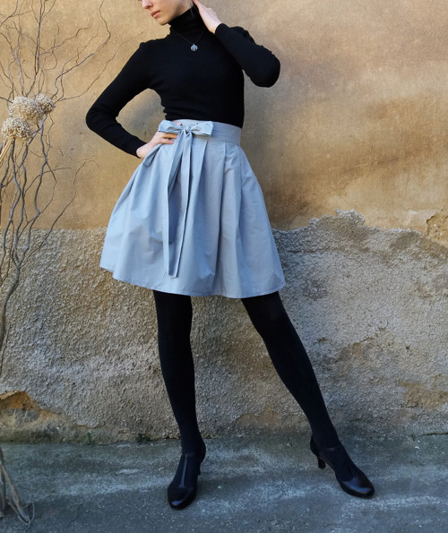 Šedá Zavinovací Sukně — foto 4