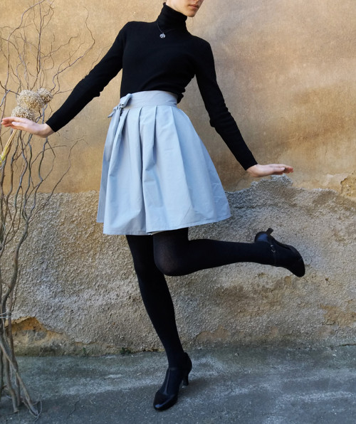 Šedá Zavinovací Sukně — foto 6