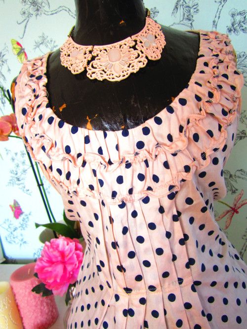 Šatečky pink&black dots — foto 3