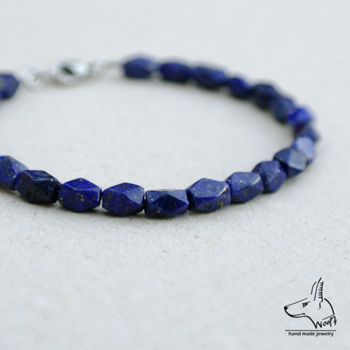 Lazhvard (lapis lazuli) - modrý náramek — foto 3