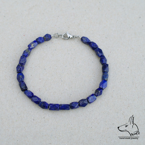 Lazhvard (lapis lazuli) - modrý náramek — foto 4