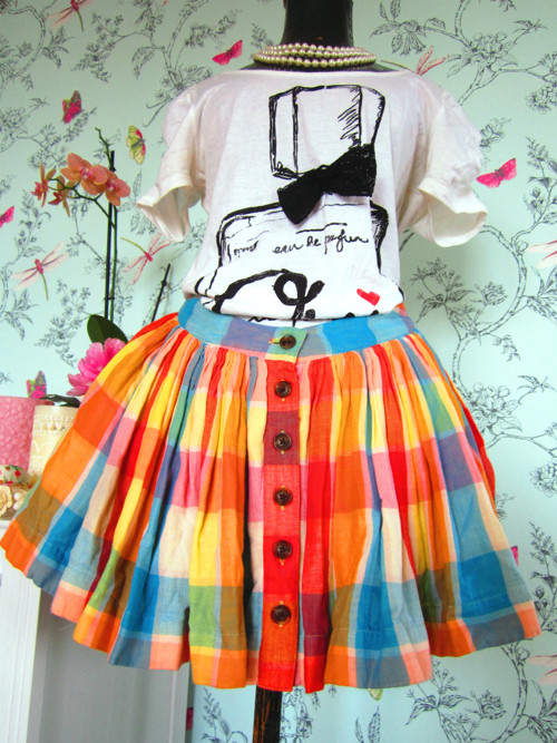 Sukýnka káro colourful — foto 2
