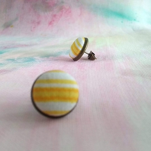 Buttonky Žluté pruhované — foto 2