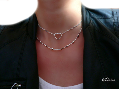 Stříbrný 925 Náhrdelník ..HEART.chocker — foto 2