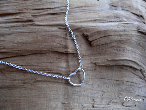 Stříbrný 925 Náhrdelník ..HEART.chocker — foto 3