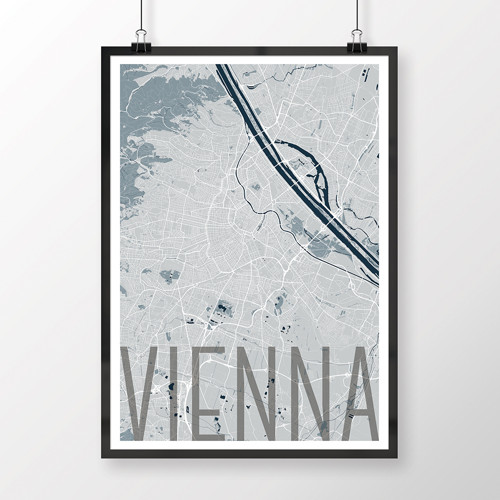 VÍDEŇ, 50x70cm, elegantní, světle modrá — foto 2