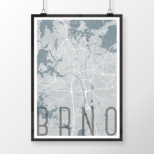 BRNO, 50x70cm, elegantní, světle modré — foto 2