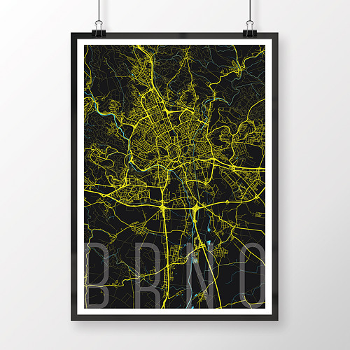 BRNO, 50x70cm, elegantní, černé — foto 2