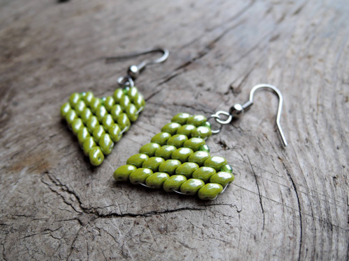 Náušnice Mini Hearts "Olive" — foto 4