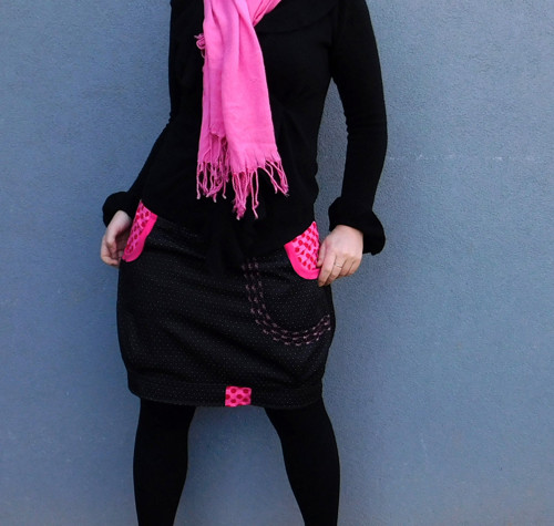 Sukně VIVAT POCKETS - Dotty Red-Pink — foto 2