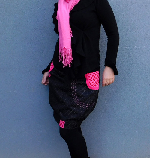 Sukně VIVAT POCKETS - Dotty Red-Pink — foto 3