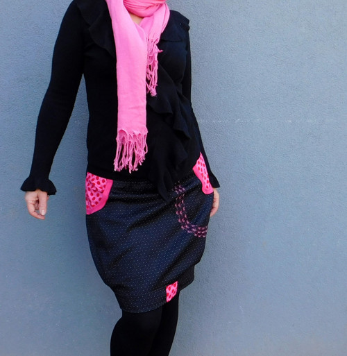 Sukně VIVAT POCKETS - Dotty Red-Pink — foto 5