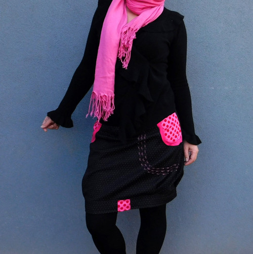 Sukně VIVAT POCKETS - Dotty Red-Pink — foto 6