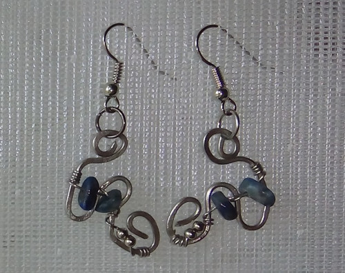 Tepané Náušnice Háček - Lapis Lazuli — foto 2