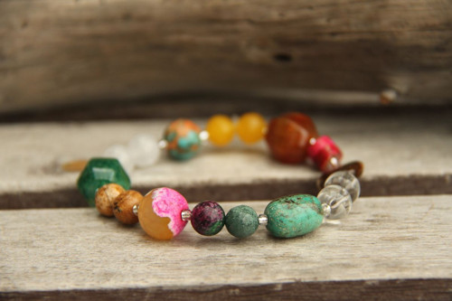 Náramok boho z minerálov mix — foto 2