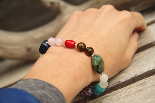Náramok boho z minerálov mix — foto 3