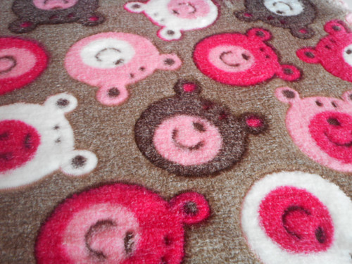 Fleece - medvídci - růžová - 40 cm — foto 4