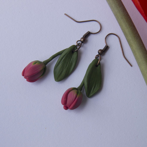 Náušnice - Tulipány — foto 3