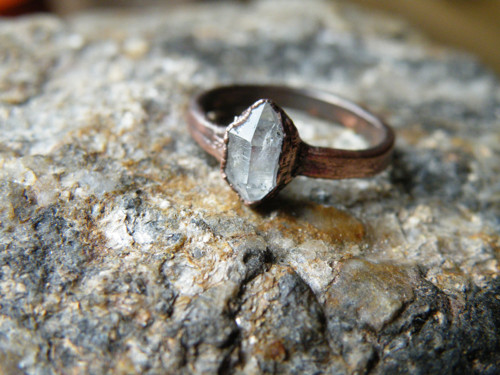 Prsten s herkimerským diamantem — foto 3