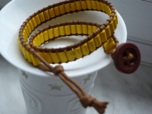 Náramek WRAP žlutý - 2 otočky — foto 2