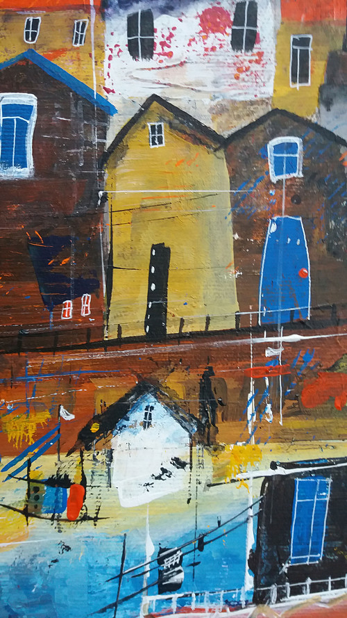 Funny harbor- 50x50cm — foto 5