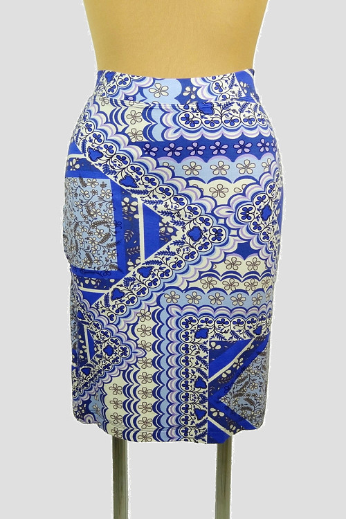 Sukně - modrý ornament — foto 2