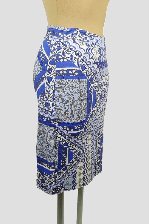 Sukně - modrý ornament — foto 3