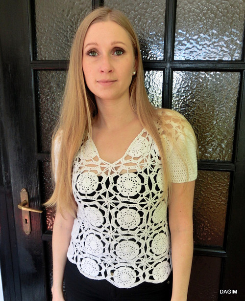 Háčkovaná halenka - návod-sleva z 66,- — foto 2