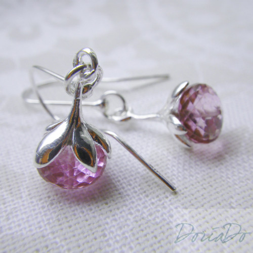 Strieborné náušnice Pinky (Ag 925) — foto 2