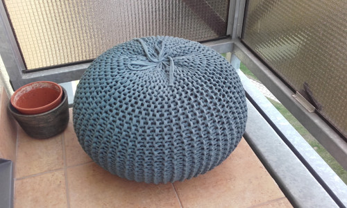 Puff velký "grafit "/průměr 57cm, výška 31cm/ — foto 2