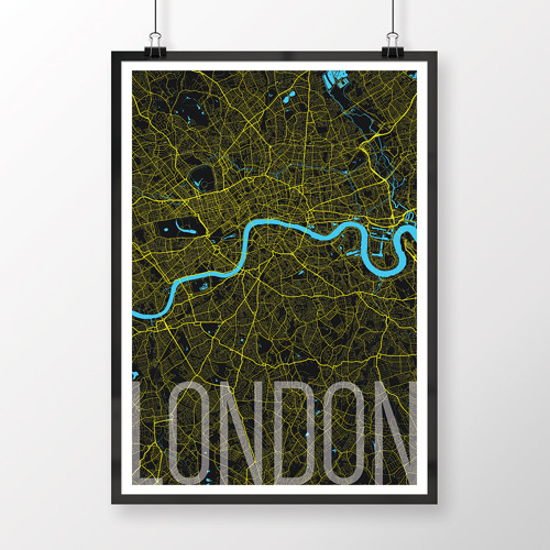 LONDÝN, 50x70cm, elegantní, černý — foto 2