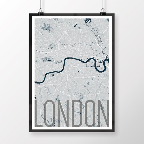 LONDÝN, 50x70cm, elegantní, světle modrý — foto 2