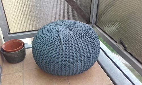 Puff velký "grafit "/průměr 57cm, výška 31cm/ — foto 3