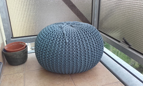Puff velký "grafit "/průměr 57cm, výška 31cm/ — foto 4