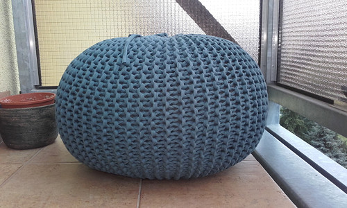 Puff velký "grafit "/průměr 57cm, výška 31cm/ — foto 5