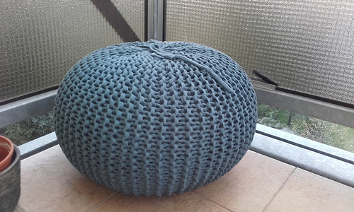 Puff velký "grafit "/průměr 57cm, výška 31cm/ — foto 6