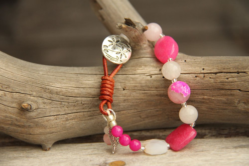 Bohemian náramok pink — foto 2