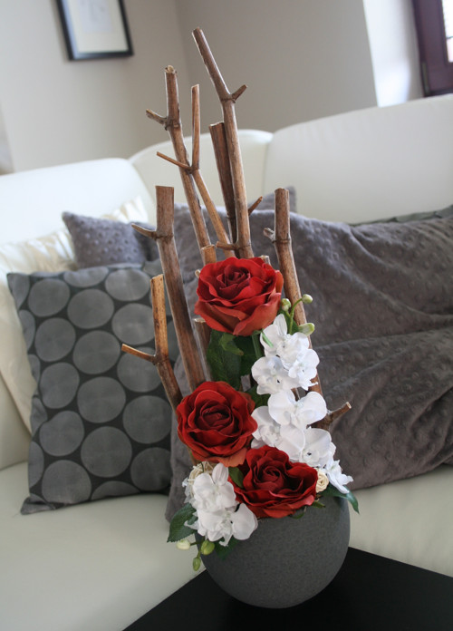 Keramická koule s růžemi a orchidejemi — foto 4