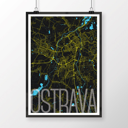 OSTRAVA, 50x70cm, elegantní, černá — foto 2