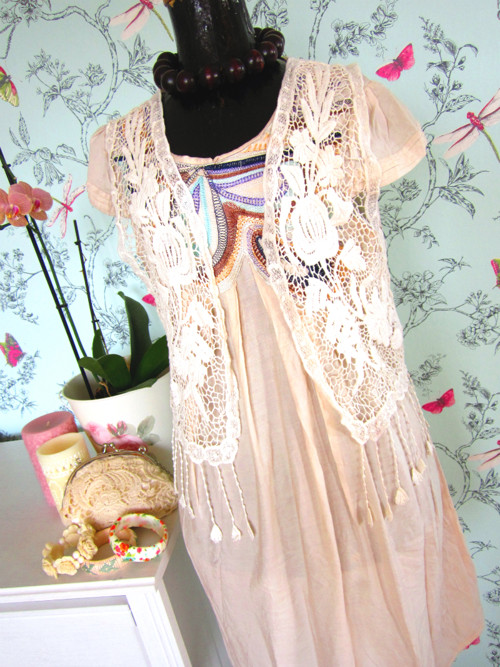 Vestička boho krajková — foto 2