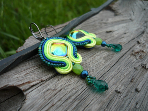 Soutache náušnice Magic Ocean Lagoon — foto 2